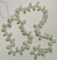 16 inch strand of 10x6mm Faceted Briolette Tear Drop Jade